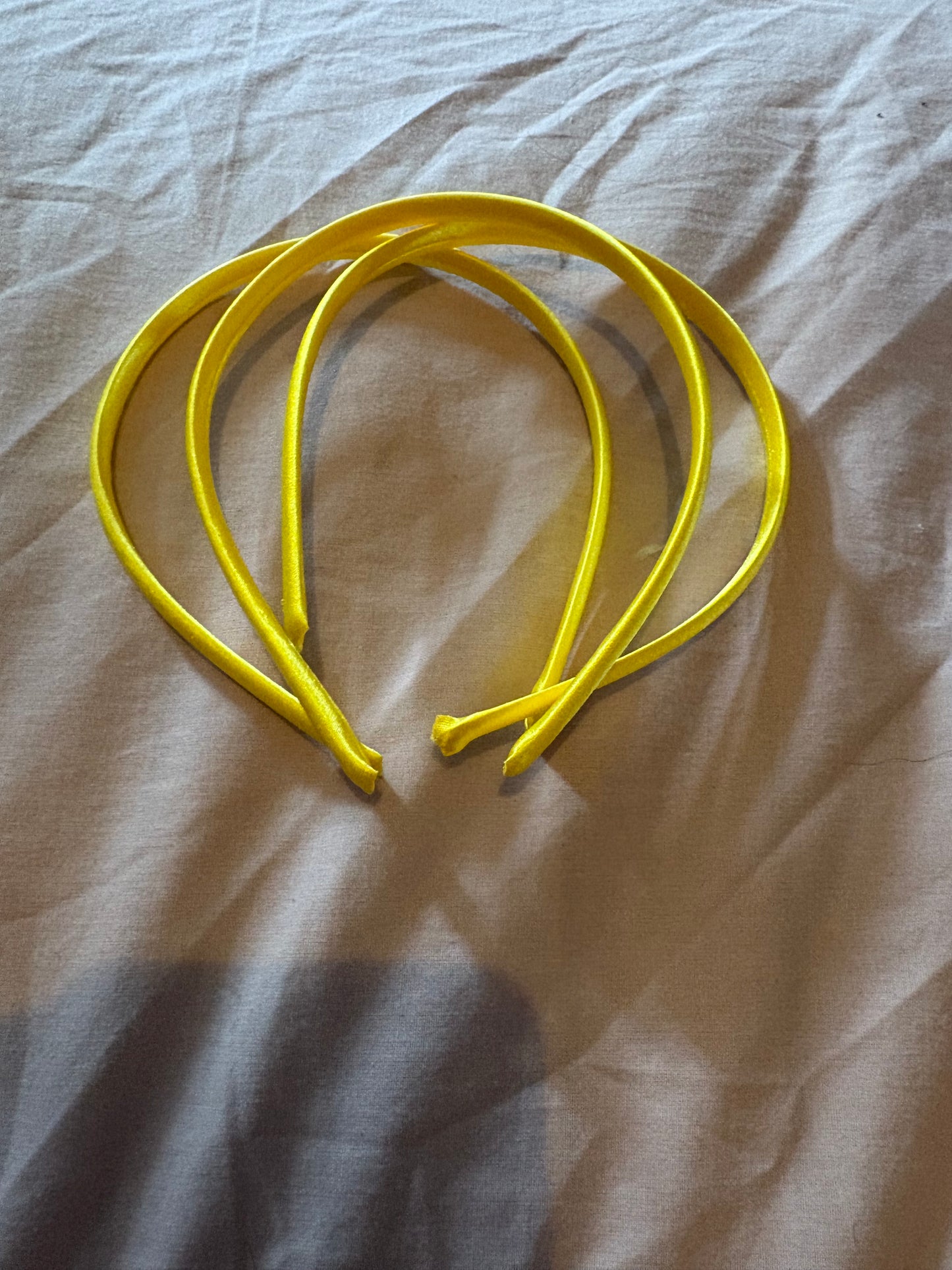 Yellow Satin Headband