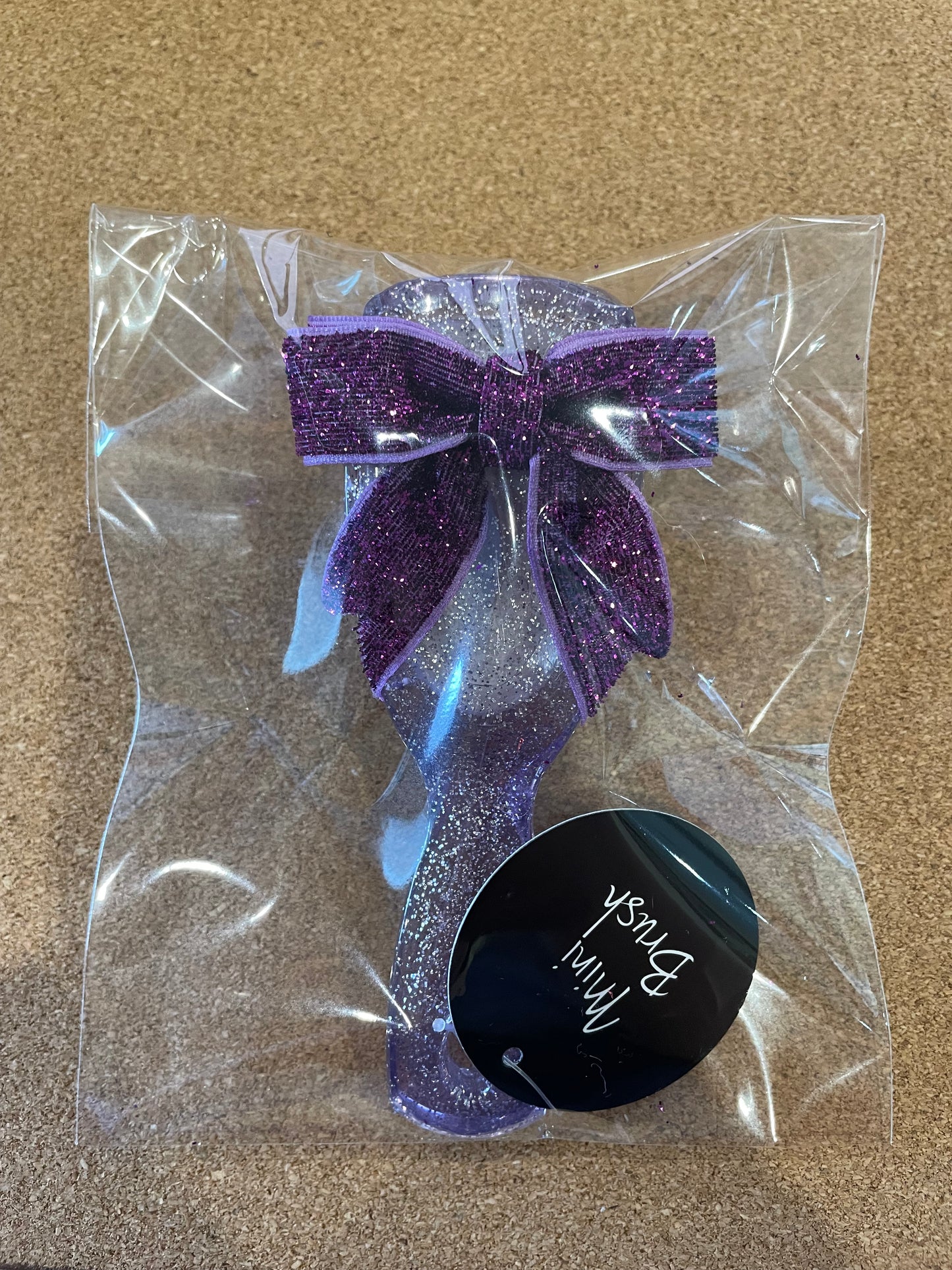 Glitter Hairbrush with Bow