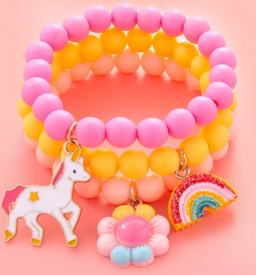 3 Pieces Unicorn Bracelets