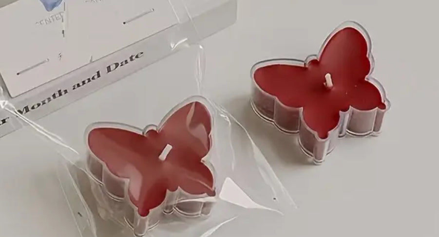 Set of 2 Butterfly Candles