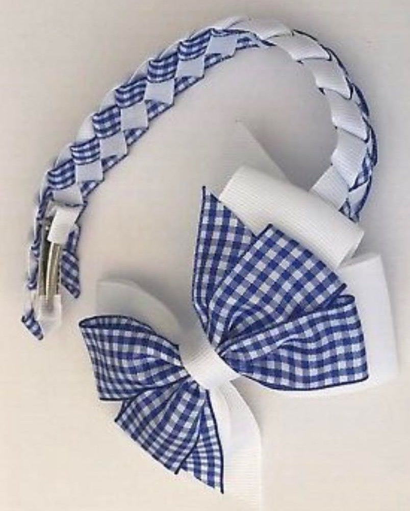 Navy/White School Hair Accessories Bundle