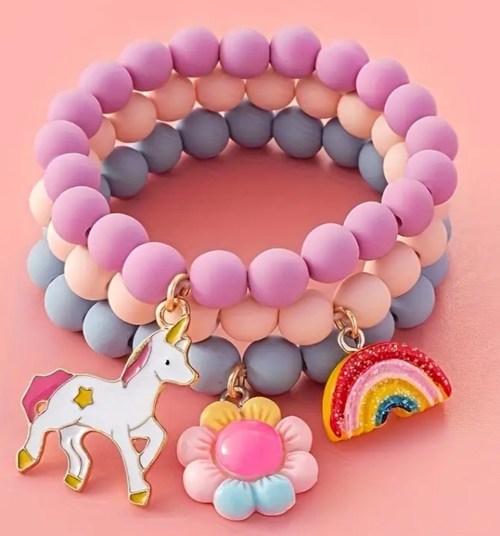 3 Pieces Unicorn Bracelets