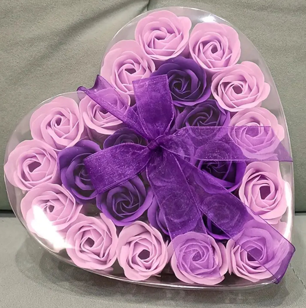 Heart Shaped Rose Soap Flowers