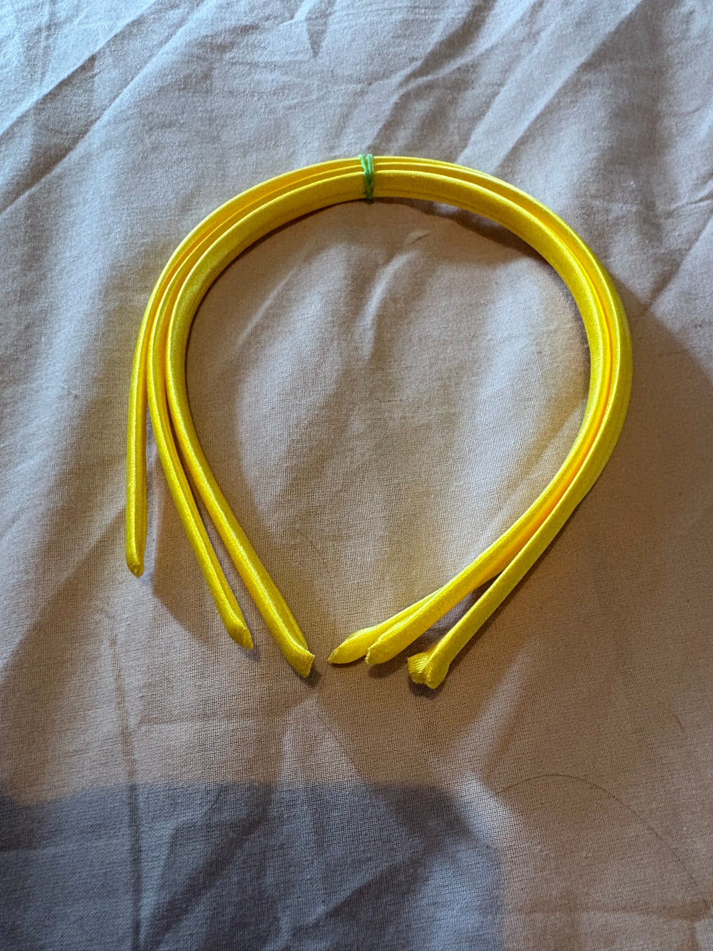 Yellow Satin Headband