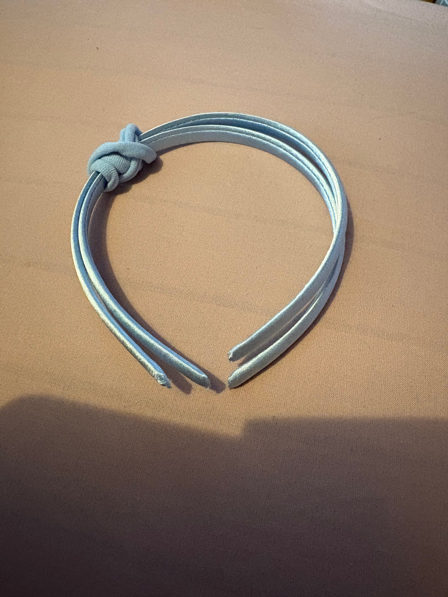 Sky Blue Satin Headband