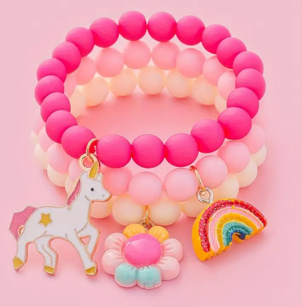 3 Pieces Unicorn Bracelets