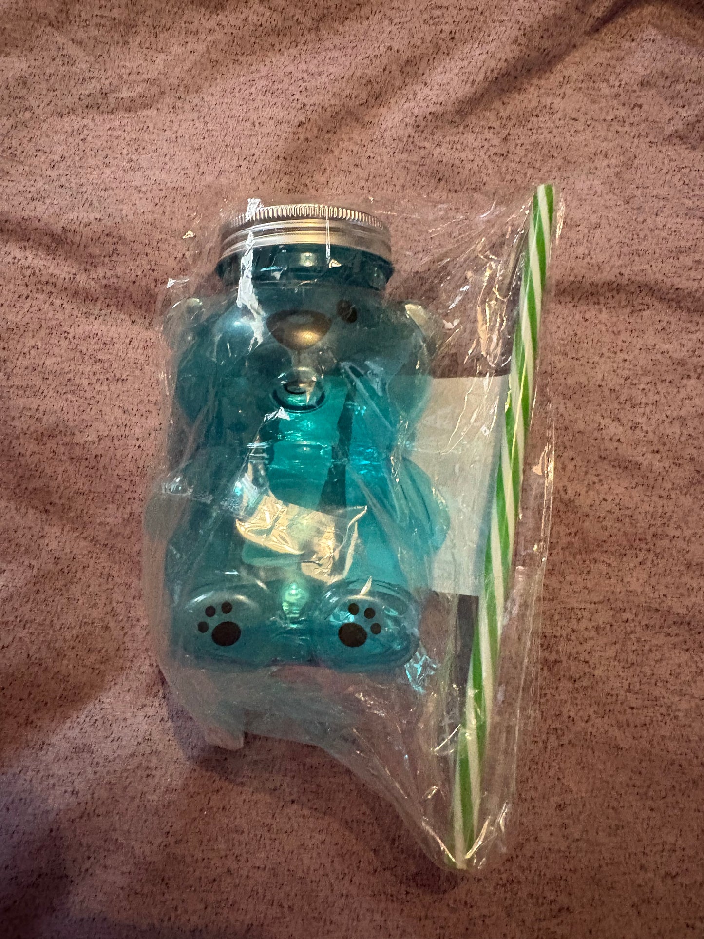 Teddy Bear Drink Bottles with Straw