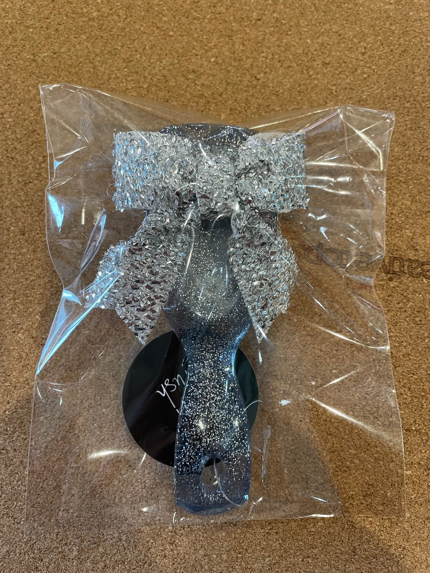 Glitter Hairbrush with Bow