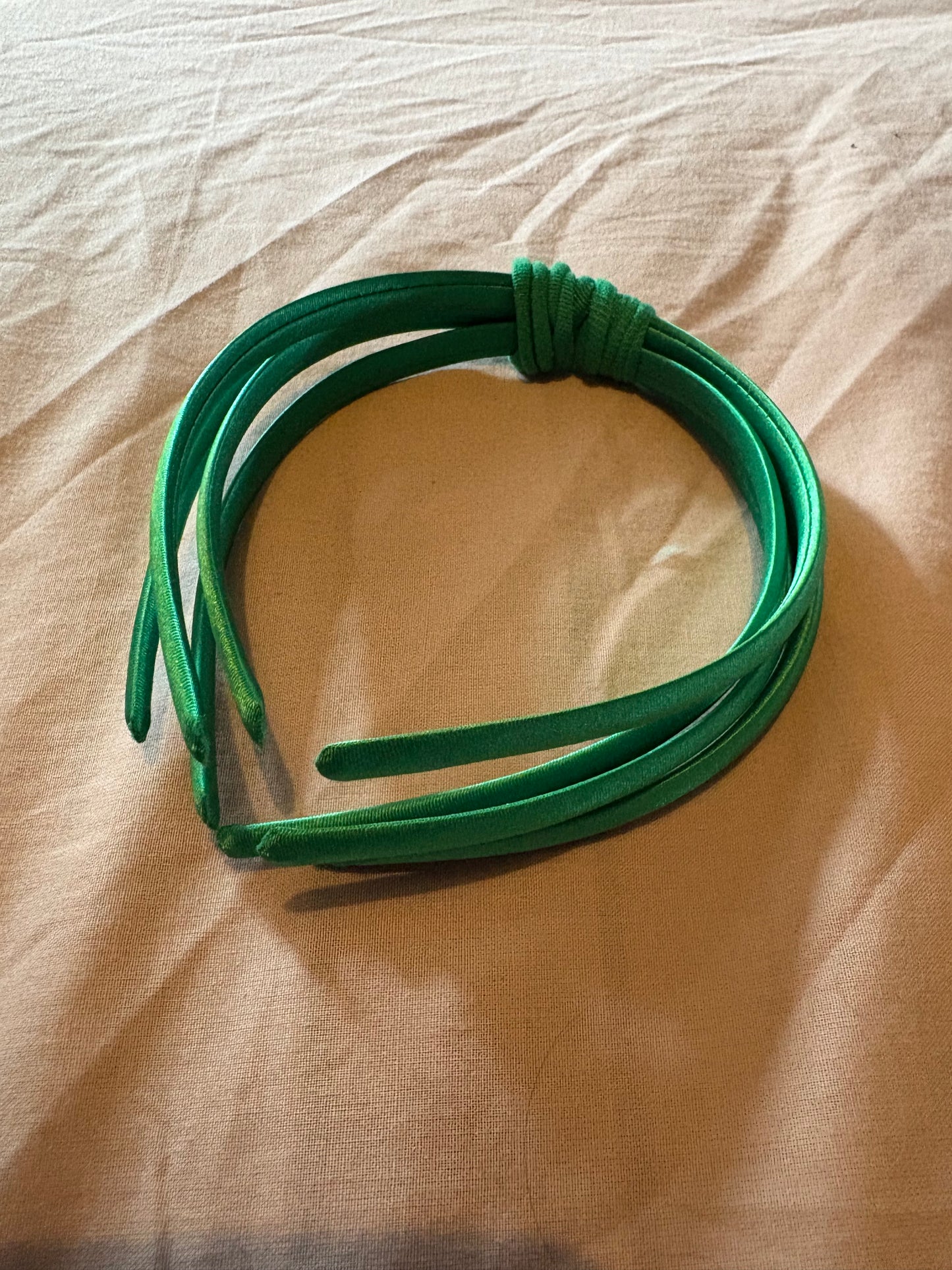 Dark Green Satin Headband