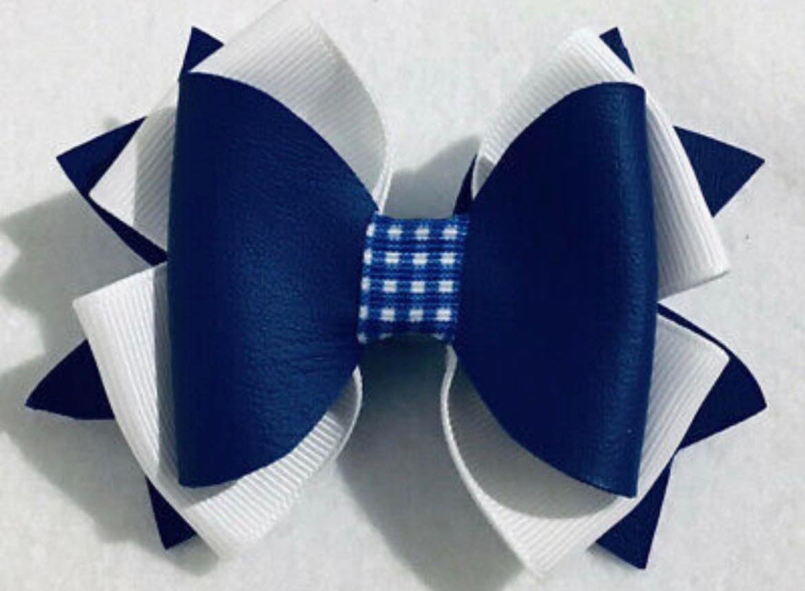Navy/White School Hair Accessories Bundle