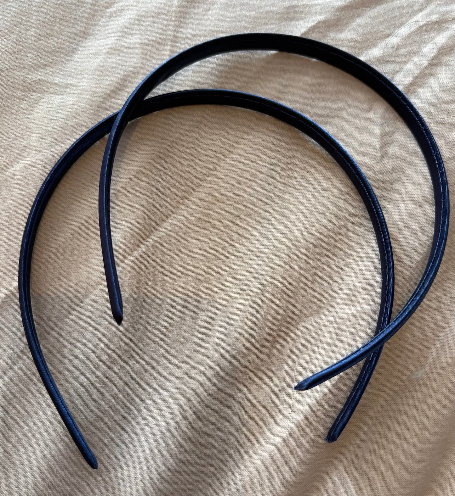 Navy Satin Headband